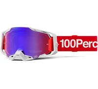 100% Armega Corbin Motocross Brille, weiss-rot für Männer