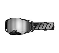 100% Armega Schwarz Crossbrille Silber Verspiegelt