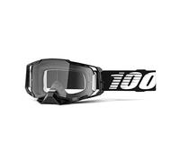 100% ARMEGA Goggle Brille, klare Gläser, Erwachsene, Unisex, Schwarz (Schwarz), Einheitsgröße