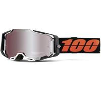 100% Crossbrille ARMEGA HiPER – Silber verspiegelte Linse – Blacktail Schwarz