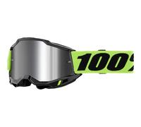 100% Brille Accuri 2 Extra – MTB/Moto – Gläser silber verspiegelt – Neon Gelb
