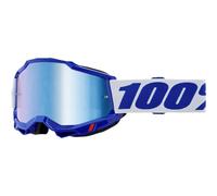 100% Crossbrille Accuri 2 Spiegelglas Blau (CAT3) – Blau/Weiß