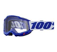 100% Accuri 2 OTG Blue White Gläser klar Crossbrille für Brillenträger