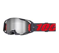 100% ARmatic Motocross Brille verspiegelt TURO schwarz rot
