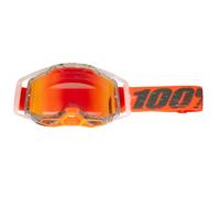 100% Crossbrille Racecraft Gen. 2 Schrute - Rot Verspiegelt, Anti Fog