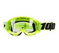 100% Strata 2 Clear Motocross Brille, gelb/schwarz, Einheitsgröße