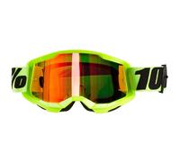 100% Crossbrille Strata Gen. 2 Neon Gelb - Verspiegelt Anti-Fog
