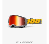100 % Crossbrille Strata2 Extra verspiegelt Izipizi Grau Motocross Downhill MTB
