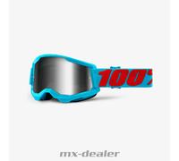 Motocrossbrille 100% STRATA 2 Summit blau (silber verspiegeltes Plexiglas)