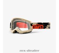 100 % Crossbrille Strata2 Kombat Camo Klarglas Motocross Downhill MTB Enduro DH