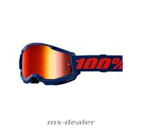 100% Strata 2 Brille Navy Klar / Rot verspiegelt