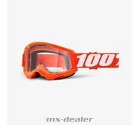 100 % Crossbrille Strata2 Orange Klarglas Motocross Downhill MTB Enduro DH BMX