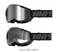 100 % Crossbrille Strata2 Schwarz Black Motocross Enduro Downhill MTB BMX DH