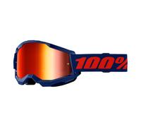 100% Strata 2 Brille Navy Klar / Rot verspiegelt