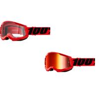 100% Strata 2 Brille Red Klar / Rot verspiegelt