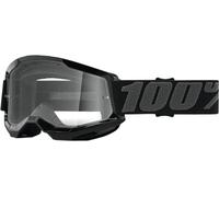 100% Strata 2 Klarsicht Goggles schwarz