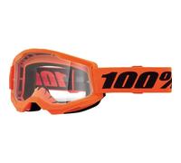 100% Brille Strata 2 Junior – klare Gläser (CAT0), Anti-Fog – Neonorange