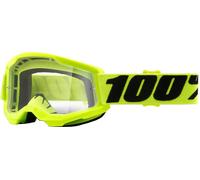 100% Strata 2 Youth / Jugend Crossbrille klare Scheibe Yellow - Clear