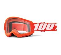 100% Strata 2 Clear Motocross Brille, weiss-orange für Männer