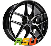 1000 Miglia MM1004 gloss black polished 8.5x20" ET35 LK5 110 ML 65.1 Alufelge...