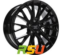 1000 Miglia MM1009 gloss black 8x18" ET40 LK5 108 ML 72.2 Alufelgen 18 Zoll