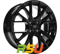 1000 Miglia MM10094 gloss black 6.5x16" ET18 LK4 108 ML 65.1 Alufelgen 16 Zoll