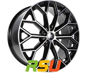 1000 Miglia MM1030 gloss black polished 8.5x20" ET45 LK5 112 ML 66.5 Alufelge...