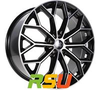 1000 Miglia MM1030 gloss black polished 8x19" ET45 LK5 114.3 ML 73.1 Alufelge...