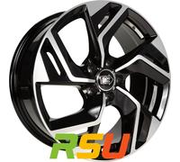 1000 Miglia MM1031 gloss black polished 7x17" ET40 LK5 108 ML 73.1 Alufelgen ...