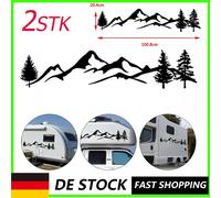 10020cm Aufkleber Wohnwagen Wohnmobil Caravan Camper Auto Berge Wald Landschaft