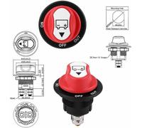 100A Auto Batterie Trenn Haupt Strom Schalter Notaus Poltrenner Motorrad LKW