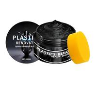 100ml Kratzer Reparaturwachs Für Auto Kunststoff & Leder,Reparaturset Mit Schwämmchen Für Armaturenbrett Kratzer,Schwarze Restaurier Paste Mit UV Schutz,Schnelltrocknend