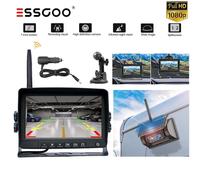 1080P 7 IR-LED Solar Rückfahrkamera Funk Kabellos Autokamera Mit 7 Zoll Monitor