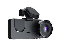 1080P DVR-Dashcam vorne & innen & hinten, Fahrrekorder, 2-Zoll-Bildschirm, unterstützt Nachtsicht, Loop-Aufnahme, Bewegungserkennung