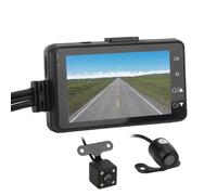 1080P Motorrad-Aufnahmerekorder Doppelaufzeichnung Kamera vorne und hinten Wasserfest mit Fernbedienung für Fahrten