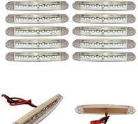 10x 9 SMD LED Begrenzungsleuchten Weiß 12V 24V Positionsleuchten LKW Anhänger