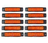 10x Gelb Begrenzungsleuchten Seitenmarkierungsleuchten 6 LED 12V 24V Positionsleuchten für LKW, Anhänger, Wohnmobil, Wohnmobil, Pickup, Traktor, LKW, SUV, Boot