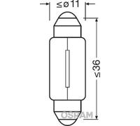 10x Glühbirne Kofferraumbeleuchtung SV8.5-8 6461 OSRAM für ABARTH ALFA ROMEO BMW