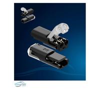 10x H-KFZ Stecker Steckverbindung Steckverbinder 2 Polig Auto Wasserdicht Kabel