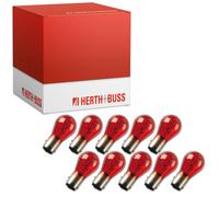 10x HERTH+BUSS Glühlampe Kugellampe ROT Bremeluchte PR21/5W12V 21/5W BAW15d