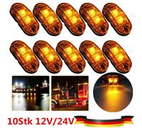 10x LED Seitenmarkierungsleuchte Begrenzungsleuchten Gelb 12V/24V Anhänger LKW