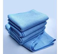 10x Mikrofasertuch Waffel 300GSM 40x40 - Auto Trocknen & Polieren Blau