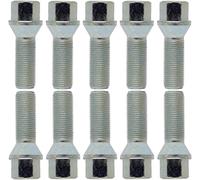 10x Radschrauben M12x1.5 32mm Kegelbund 60° Silber für Smart Forfour 2 453 Fortw