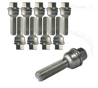 10x Radschrauben M14x1.5 42mm Kugelbund 2-teilig R14 Silber für VW ID. Buzz EB T