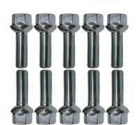 10x Radschrauben M14x1,5 47mm Kugelbund R13 Silber für CUPRA Born K1 Tavascan KR