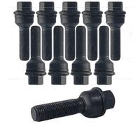 10x Radschrauben M14x1.5 Kugelbund 2-teilig R14 42mm schwarz VW ID. Buzz EB Toua