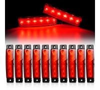10x Rot 6 LED Begrenzungsleuchten 12V 24V Positionsleuchten Anhänger LKW PKW