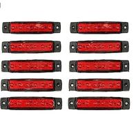 10x Rot Begrenzungsleuchten Seitenmarkierungsleuchten 6 LED 12V 24V Positionsleuchten für LKW, Anhänger, Wohnmobil, Wohnmobil, Pickup, Traktor, LKW, SUV, Boot,