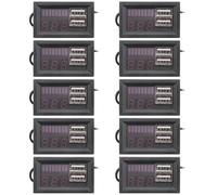 10X Rote LED Digital Anzeige Voltmeter Spannungs Messer Volt Tester Panel für 12 V Autos MotorräDer Fahrzeuge USB 5V2A Ausgang 12,6 V Batterie