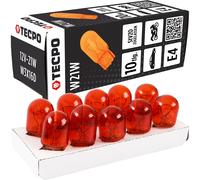 10x TECPO WY21W 12V 21W BLINKERBIRNEN ORANGE WX3X16D BLINKERLAMPEN GLASSOCKEL